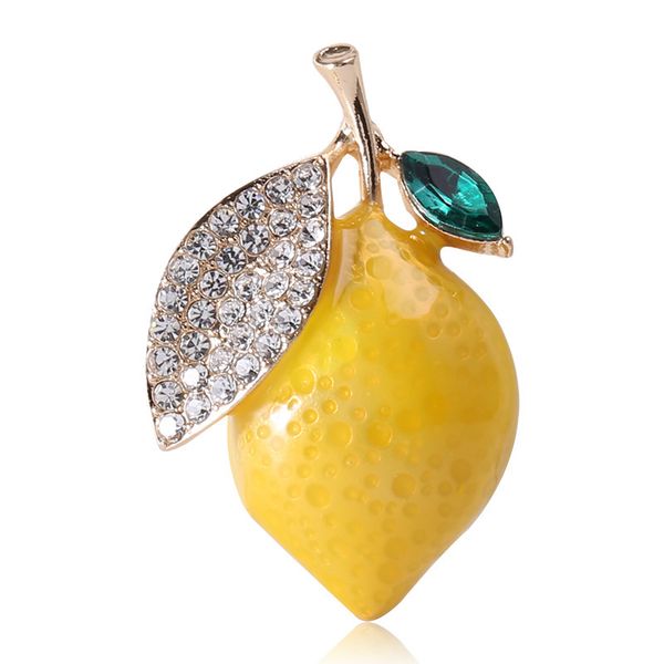 

factory new lemon brooch with enamel drop oil fruit pin christmas