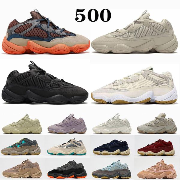 

kanye 500 sports shoes desert rat enflame blush stone bone white soft vision utility black salt running sneakers