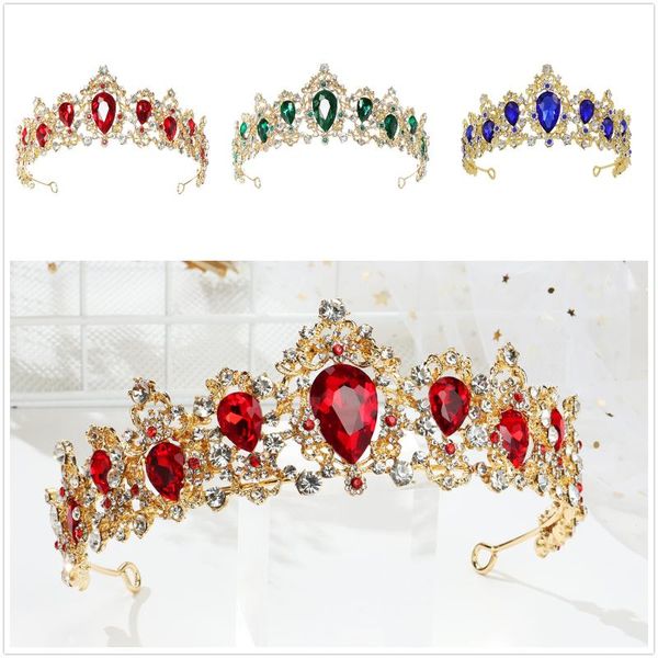 

hair clips & barrettes baroque vintage rhinestone accessories tiara crown crystal princess for women girls royal queen headband, Golden;silver