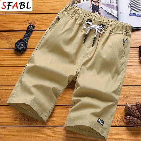 

sfabl mens shorts black solid summer quick dry elastic waist zipper pocket casual short pant male plus size 5xl 210712, White;black