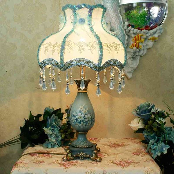 

garden style floor coffee table living room bedroom fashion resin creative lace lamp