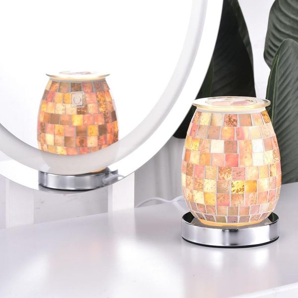 

aroma electric wax melt incense burner 3d touch mosaic lamp night light tart diffuser warmer fragrance lamps