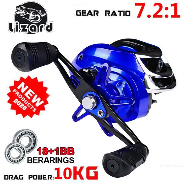 

low profile reel bait casting fishing baitcasting reels 18+1bb 7.2:1 10kg max darg