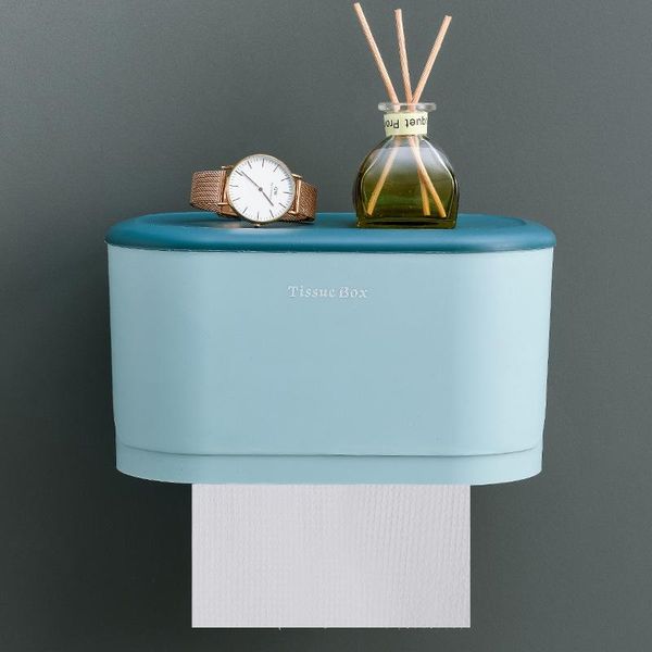 

toilet paper holders punch-tissue box towel rack creative household wall-mounted roll holder pumping