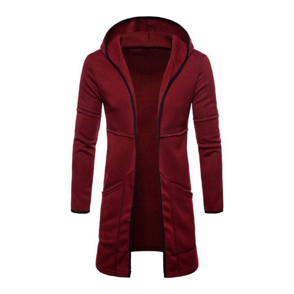 

men's jackets fashion men hooded slim fit casual clothing autumn winter 2021 windproof office loose outerwear top, Black;brown