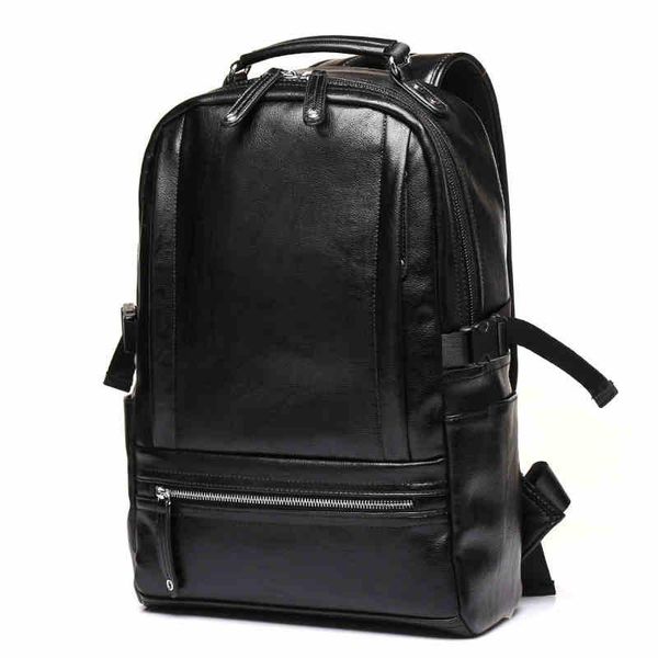 

backpack brand men leather male functional bags waterproof pu big capacity bag school for teenager