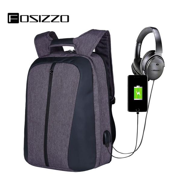 

backpack fosizzo anti-theft bag men laprucksack travel large capacity business usb charge college student school fs4009
