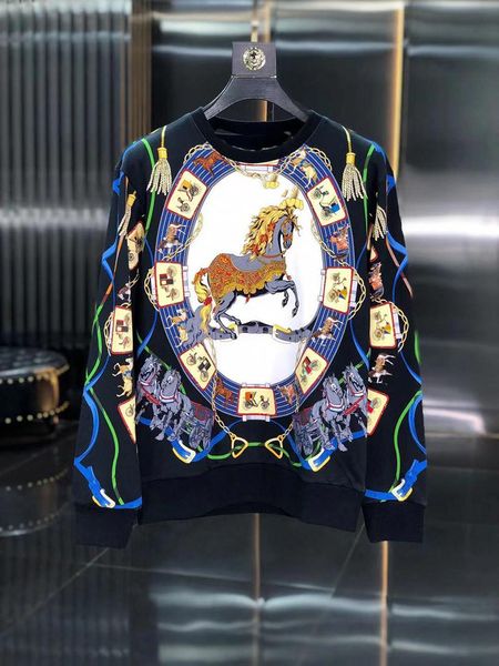 

men's hoodies & sweatshirts wz0903 fashion 2021 runway luxury european design party style clothing, Black