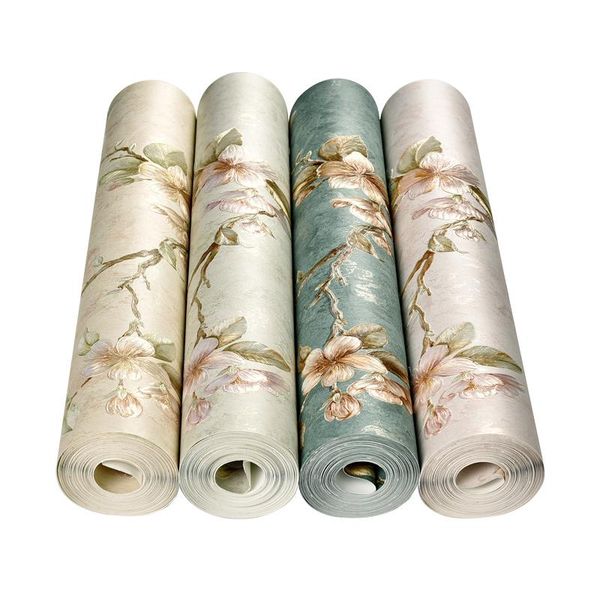 

american country pastoral non-woven wallpaper self-adhesive retro flower bed room living wedding background wallpapers