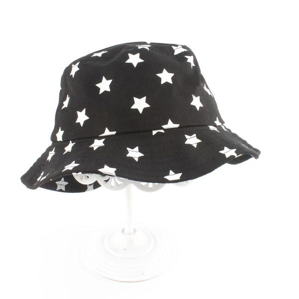 

cloches 2021 boys girls star print bucket hat baby kids summer sun cap cartoon cotton fisherman, Blue;gray