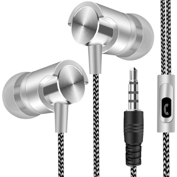 

headphones & earphones earphone universal 3.5mm in-ear stereo earbuds built-in microphone wired for mobile phone