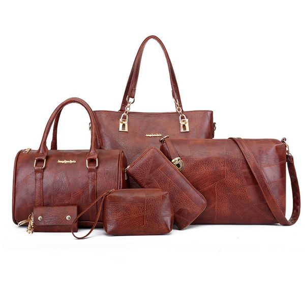 

designer storage bag6pcs women tote set fashion leather ladies handbag elegant messenger shoulder bag wallet bags famous brand 2021