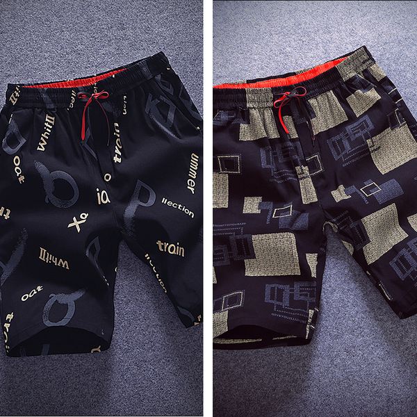 

a 168 men shorts in summer 2021 personality easing trend to spend five minutes of pants pants men's beach pants in the summer wea, Blue
