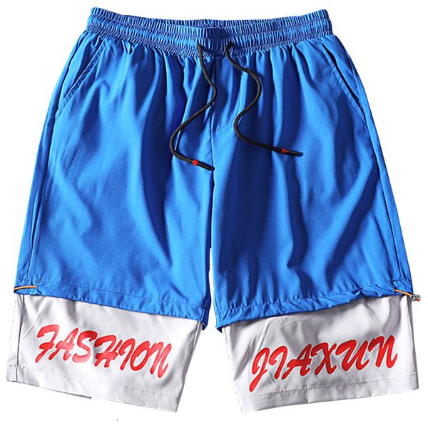 

streetwear homme at knee fashion short beach pants loose men's shorts, White;black