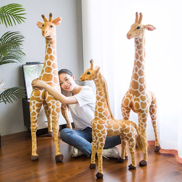 

Simulation Giraffe Plush Toy Stuffed Animal Soft Plushie Lifelike Giraffe Doll Toys for Kids Girls Birthday Gift Home Decor, About 88cm