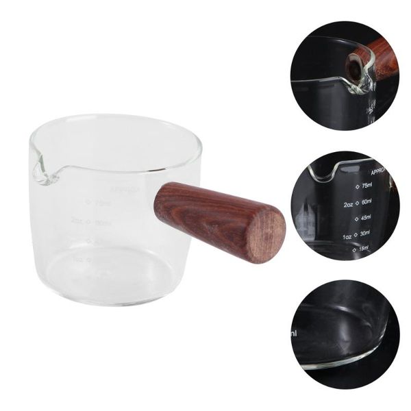 

mugs 1pc thicken pitcher cup natural espresso coffee measuring with handle