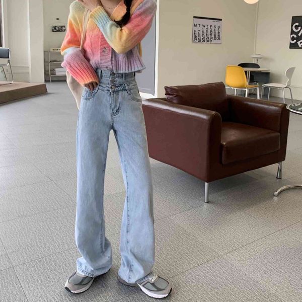 

High quality casual female leisure jeans ladies streetwear fashion a302, Blue