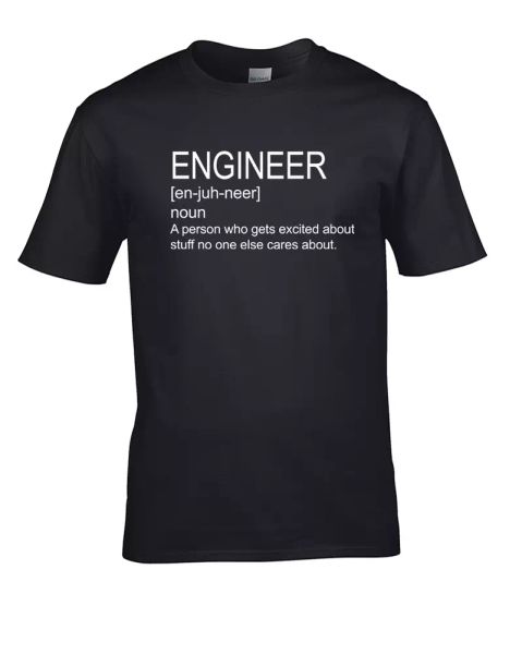 

Engineer Definition- The Meaning of Work Men's T-Shirt, White;black