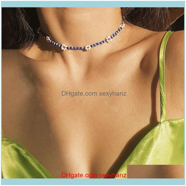 

necklaces & pendants jewelrykpop bohemian womens neck handmade rainbow beads choker necklace boho candy color bead satellite women fashion j, Golden;silver