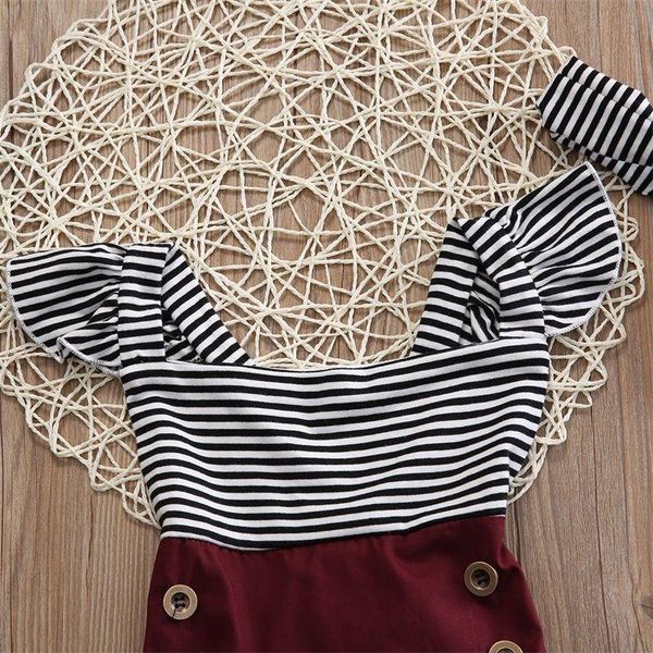 

rompers kids baby girls casual romper clothes striped sleeveless pacthwork jumpsuit bodysuit headband outfits for summer, Blue