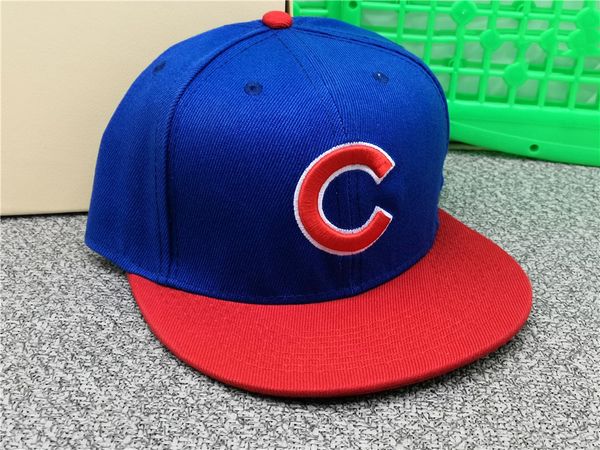 

ready stock camiseta nueva chicago sombreros hombre bonita letra c caps bÃ©isbol adulto pico plana cap ajustada hip hop hombres mujeres compl, Blue;gray