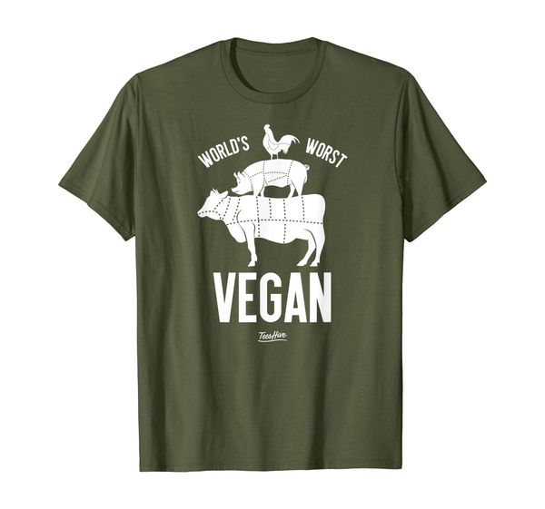 

Worlds Worst Vegan Grill Anti Vegan Funny Meat Eater T Shirt, Mainly pictures