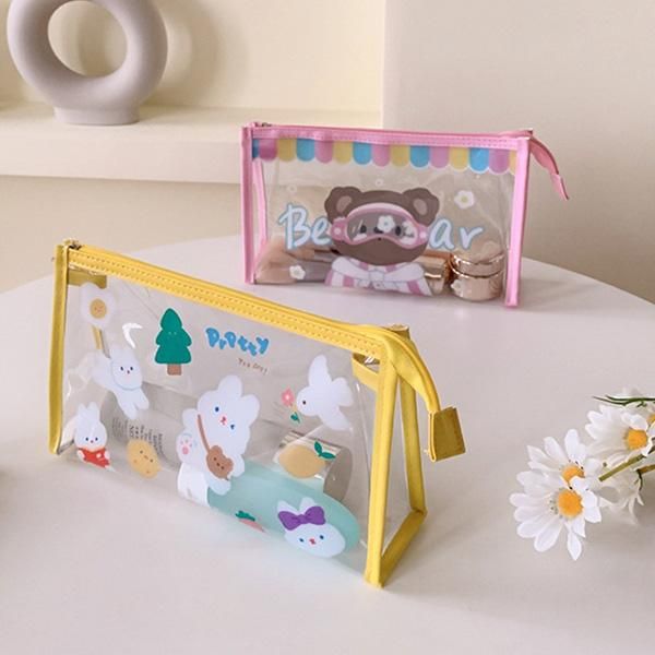 

pencil bags ins cute bag transparent waterproof make-up large capacity storage