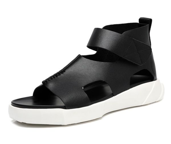 

men summer sandals leather fashion shoes tenis masculino adulto breathable beach sandalsfor zapatillas de hombre, Black