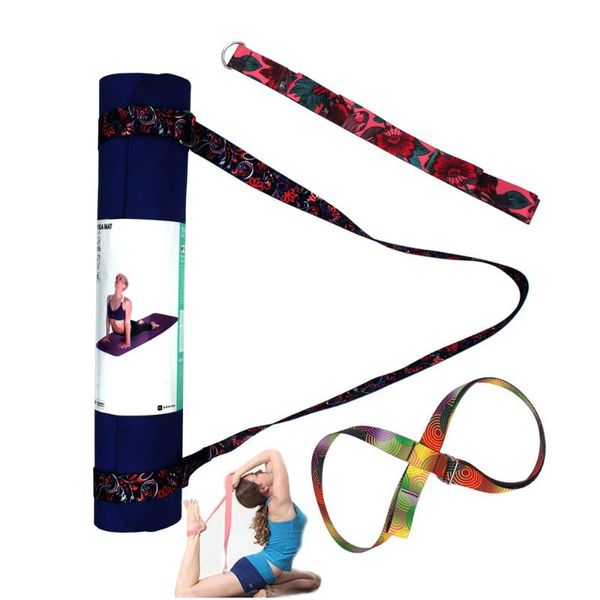 

cotton yoga mat strap sport stretch gym waist fitness carrying slings shoulder carry straps equipment resistance bands