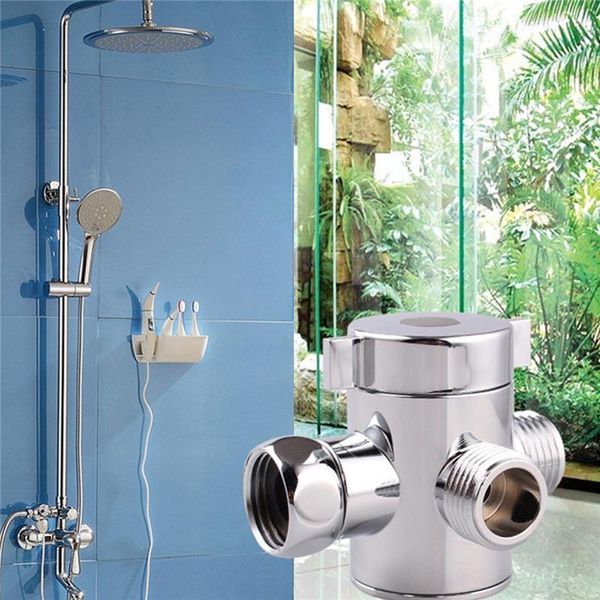 

bathroom shower heads three head function switch adapter control valve 3 way tee connector diverter for toilet bidet