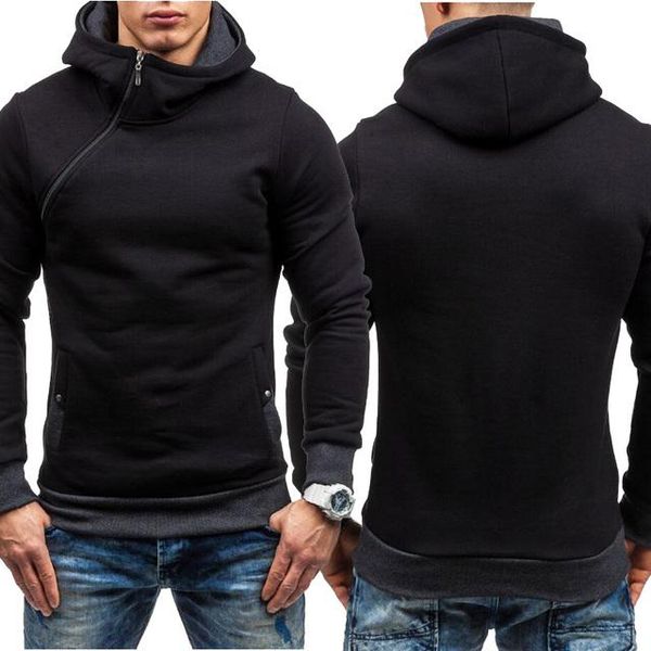 

men hoodies the child sportswear zipper male fashion casual sweatshirt fleece hip hop warm hoody men's & sweatshirts, Black