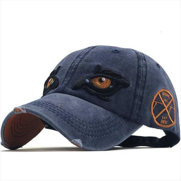 

3d embroidered eye cap for men cotton sports baseball caps fashion black pattern women snapback army male hip hop bone, Blue;gray