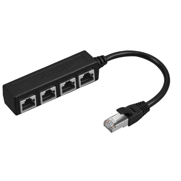 

male to 4 female lan ethernet socket port splitter cable networking extension plug adapter drop computer cables & connectors