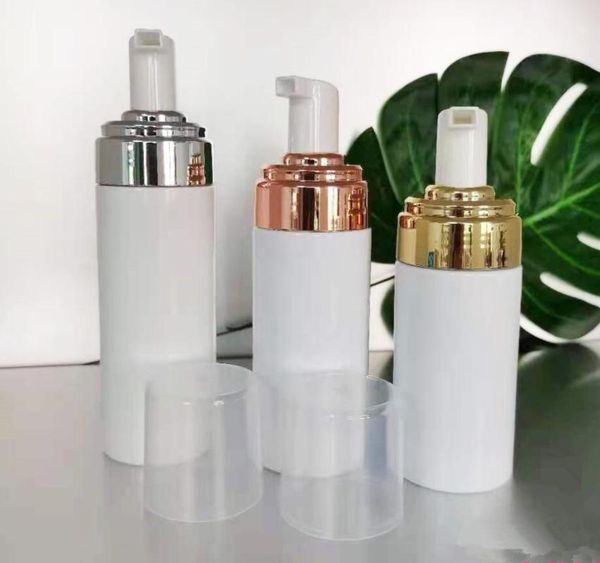

storage bottles & jars 12pc 100ml-250ml 4 oz 8 foamer pumps bottle refillable empty lashes cleanser foam soap foaming dispenser with golden