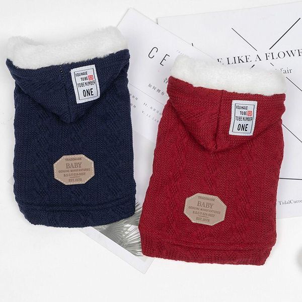 

winter warm dogs clothes for small soft dog sweater cat chihuahua pet bichon clothing woolen plaid plush puppy coat apparel