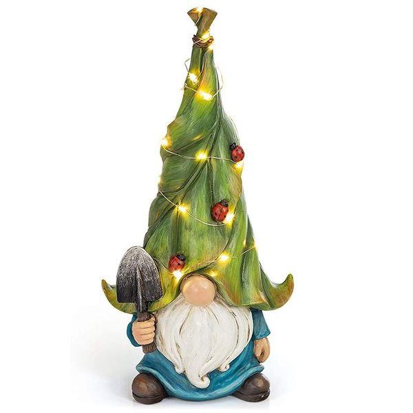

whimsical garden statue dwarf solar led outdoor decorative light objects & figurines