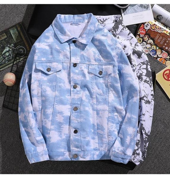 

men's jackets men camouflage printed slim fit denim pink black white hip hop man streetwear cotton casual coat plus size 4xl, Black;brown
