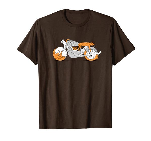 

biker cat cafe racer motorcycle kitten t-shirt, White;black
