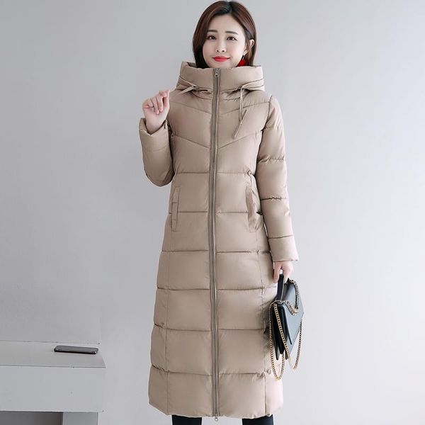 

women's down & parkas stand collar warm winter jacket women outwear jackets womens female snow wear coat long parka, Black