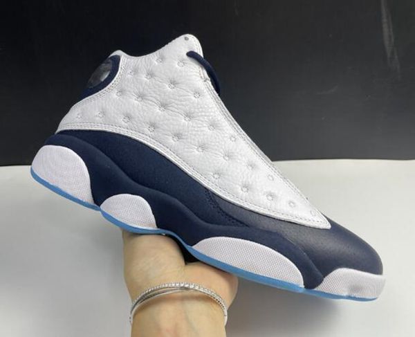 

retro 13 basketball shoes man's sneakers dark powder blue 414571-144