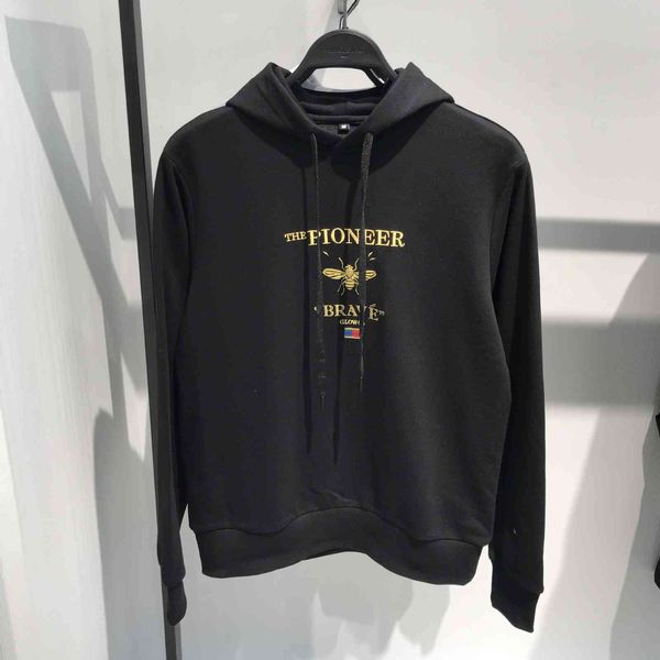 

men's hoodies & sweatshirts arrival designer autumn spring mens loose casual men and women thick embroidery pullover l606, Black