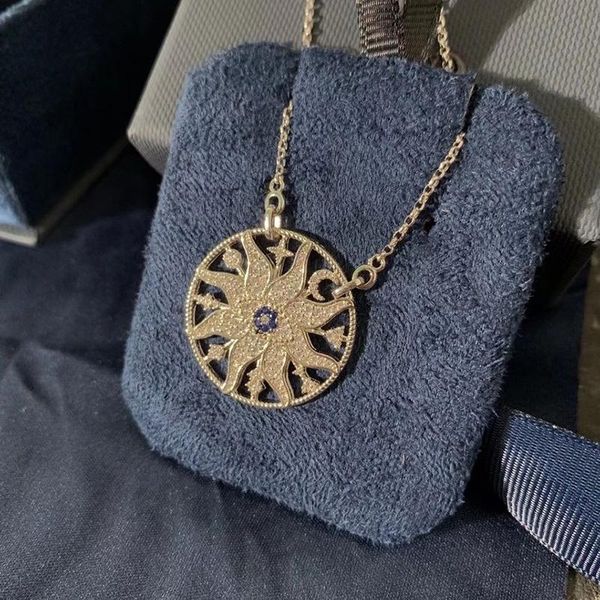 

chains s925 sterling silver april demon eye necklace women's fashion retro star luxury jewelry korean holiday party gift