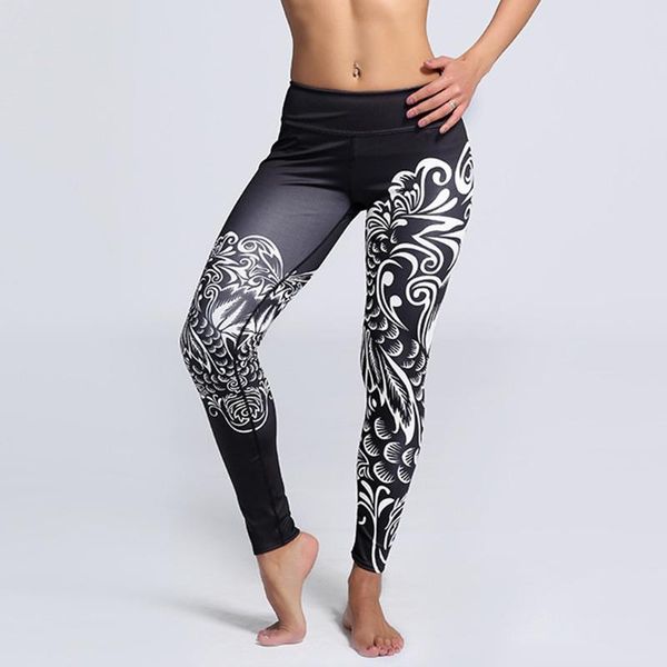 

yoga outfits pants women colour-coloured stitching fitness leggings sports push up gym wear elastic slim nine-minute pants#4, White;red
