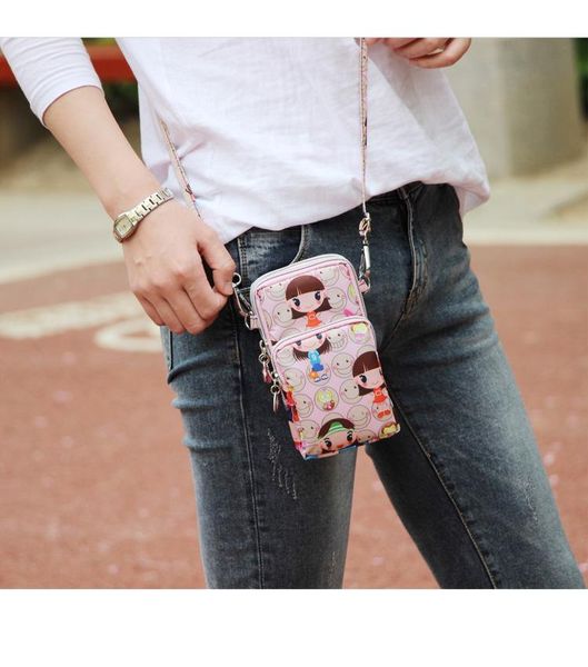 

women bag nylon shoulder strap messenger bags multi card coin wallet handbag purses pouch for girl mobile phone waist