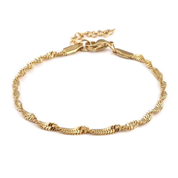 

link, chain bohemian stainless steel bracelets unique bracelet for girls punk jewelry 2021 trend lady charms women's 17cm, Black