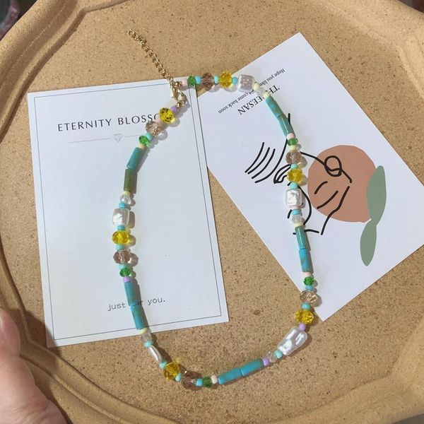 

chokers bohemia chains multilayers stone beads portrait pendant necklace for women girls boho jewelry, Golden;silver
