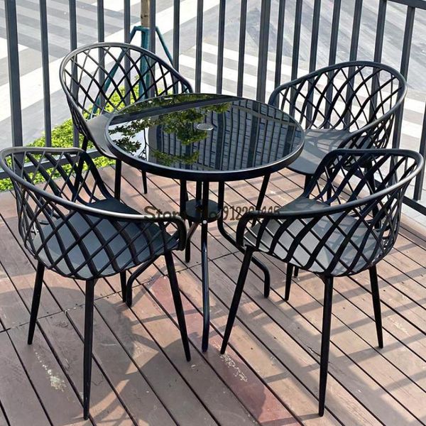 

camp furniture outdoor tables and chairs courtyard garden leisure simple balcony small coffee table milk tea shop modern patio