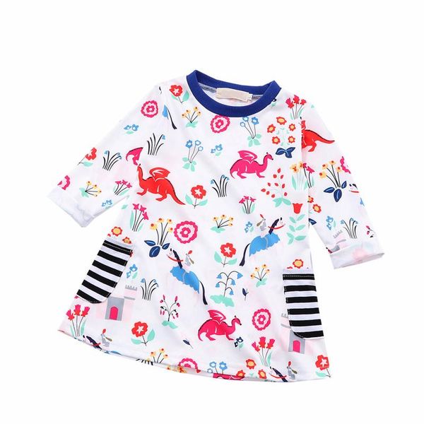 

girl's dresses toddler baby girls for kids autumn clothes cartoon long sleeve cotton princess party dress kid outfits drop, Red;yellow