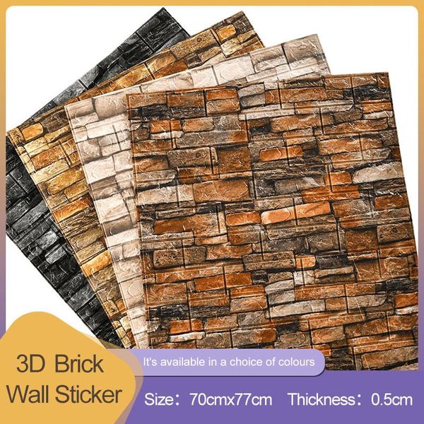 

wall stickers 3d rock brick classical for bar restaurant kitchen living room decor self-adhesive waterproof panel wallpaper