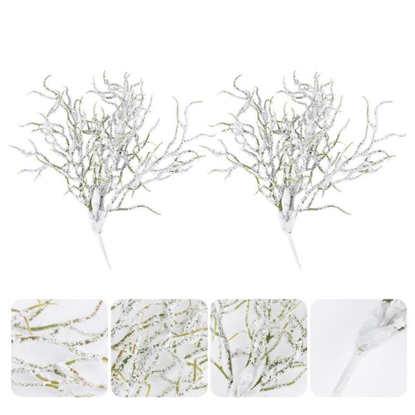 

decorative flowers & wreaths 2 bouquets vivid scene plant decor simulation snow pine decoration